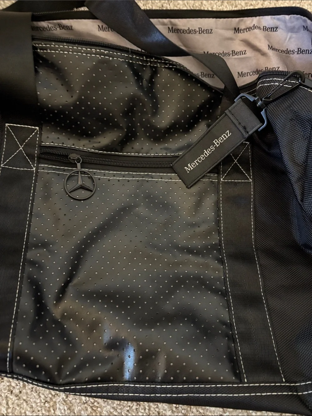 Mercedes-Benz Classic Black Men’s Travel Duffel Bag